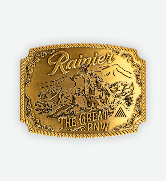 Rainier True Grit Belt Buckle - The Great PNW