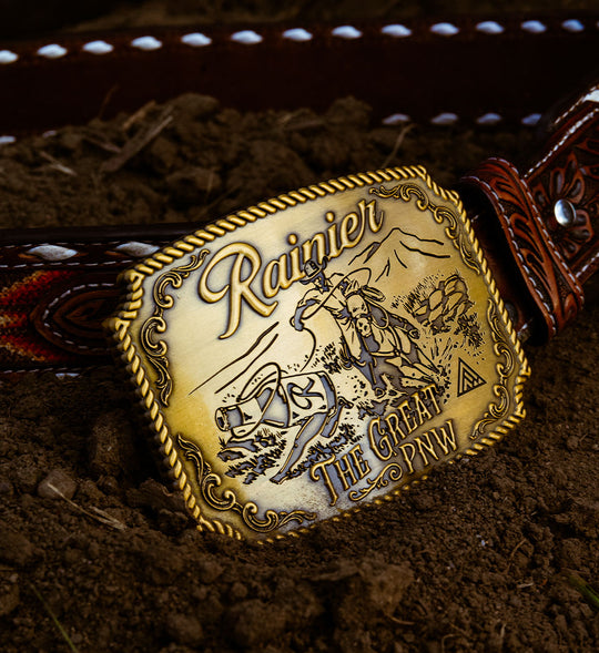 Rainier True Grit Belt Buckle - The Great PNW