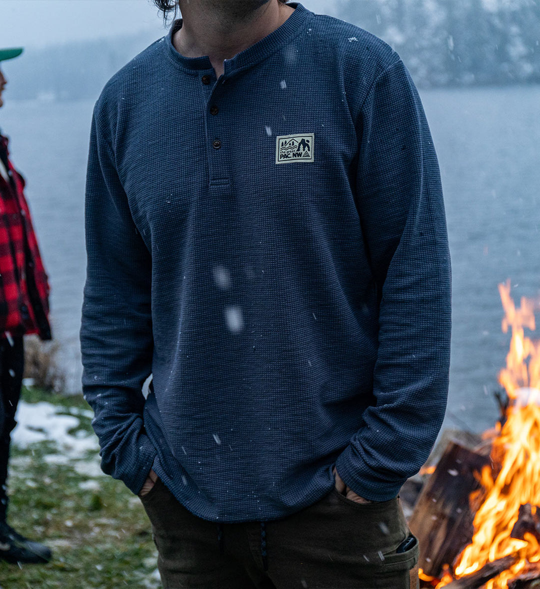 Cannon Henley Waffle Knit