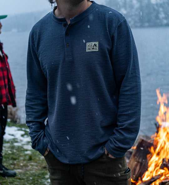 Cannon Henley Waffle Knit