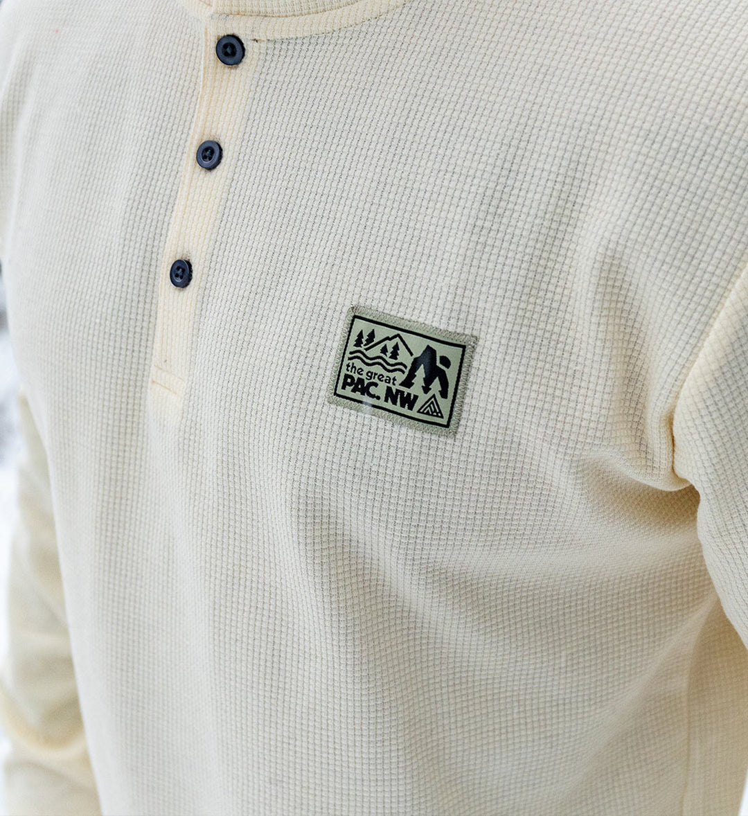 Cannon Henley Waffle Knit