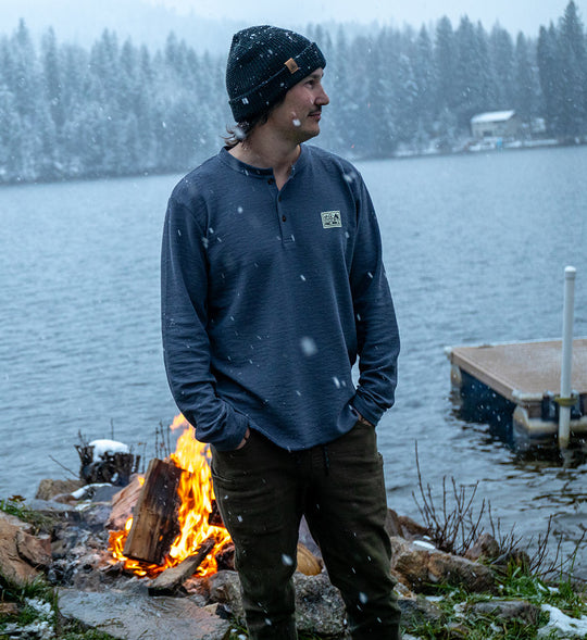 Cannon Henley Waffle Knit