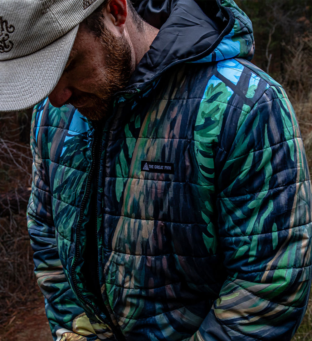 Mushroom Forest Puffer Jacket