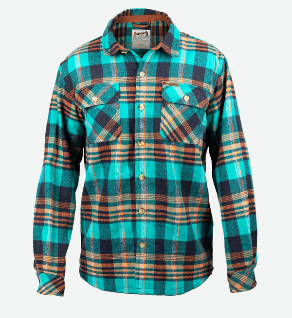 Navigator Flannel - Teal/Orange