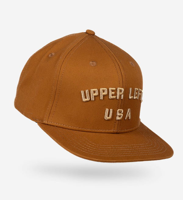 Upper Left, USA Hat - Khaki
