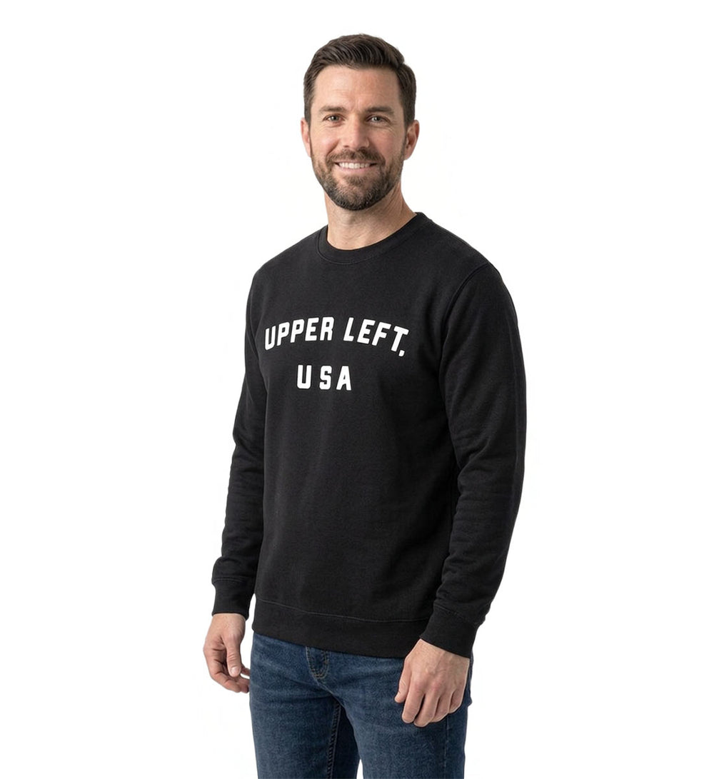 Upper Left, USA Crewneck Sweatshirt
