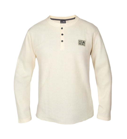 Cannon Henley Waffle Knit